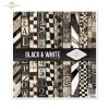 Black & White * Czarny & Biały - geometryczne czarno-białe wzory, scrapbooking paper